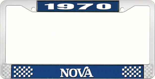 Picture of 1970 Nova License Plate Frame Style 2 Blue 