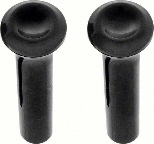 Picture of 1964-1974 Mopar A & B Body Door Lock Knobs Black Pair 