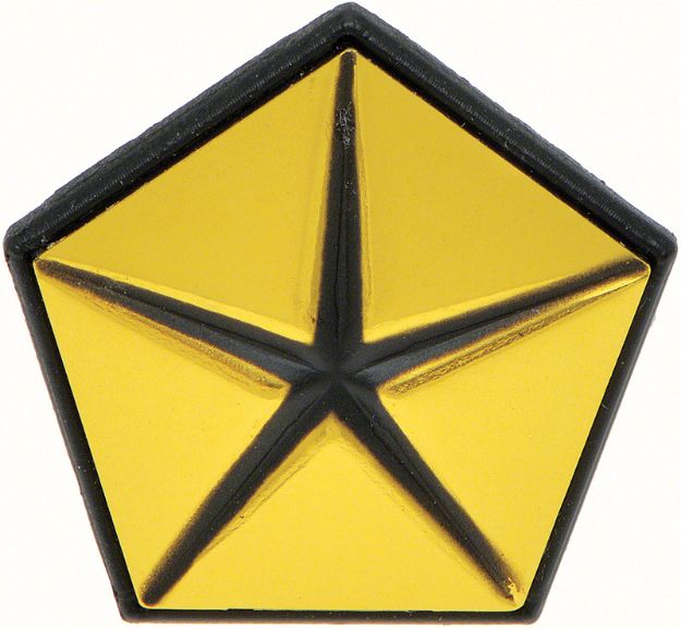 Picture of 1967-72 Mopar Gold Right Hand (passenger side)Fender Pentastar Emblem 