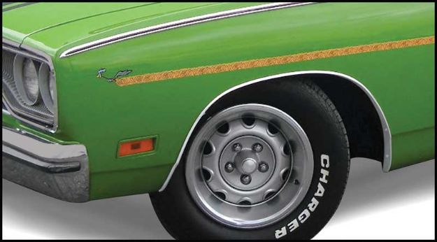 Picture of 1968-1970 Plymouth B-Body Wheel Opening Trim Molding Set 