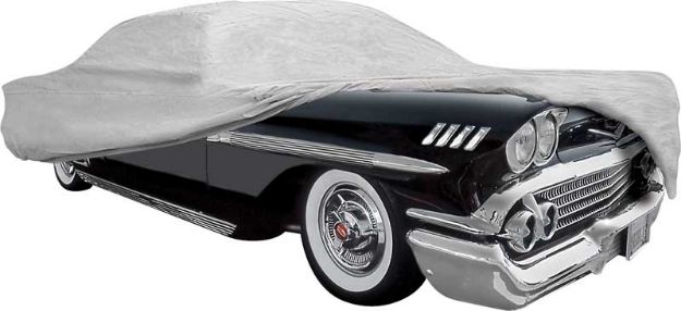 Picture of 1958 Impala / Full Size 2-Door Gray Softshield Flannel Car Cover 