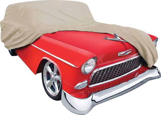 Picture of 1955 Chevrolet 2 & 4 Door WagonsTanSoftshield Flannel Car Cover 