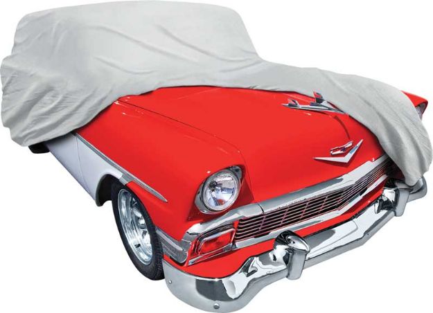 Picture of 1956 Chevrolet 2 & 4 Door WagonsGrey Softshield Flannel Car Cover 