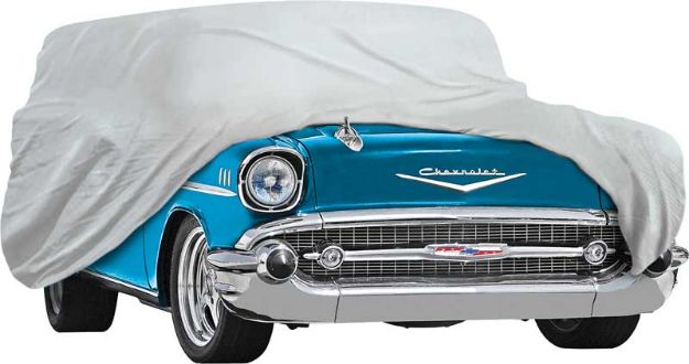 Picture of 1957 Chevrolet 2 & 4 Door WagonsGrey Softshield Flannel Car Cover 