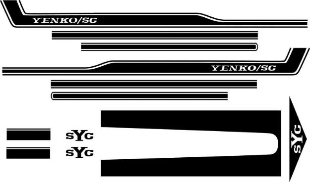 Picture of 1969 Camaro Black SYC Yenko Stripe Set 