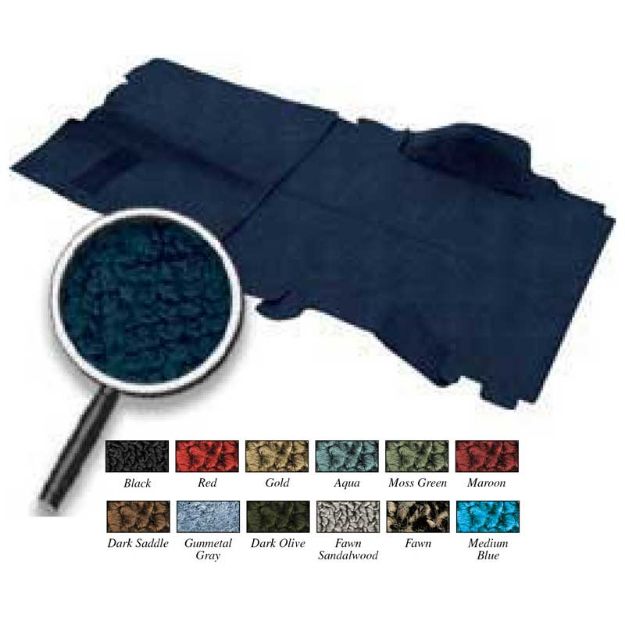 Picture of 1969-72 Blazer/Jimmy With CTS / Low Hump Black Complete Molded Loop Carpet Set 