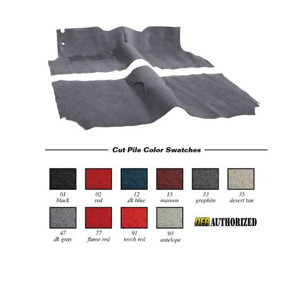 Picture of 1957 Bel Air Convertible With Bench Red Molded Cut Pile Carpet Set 