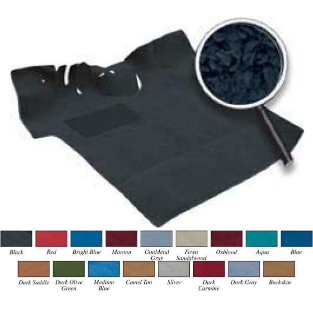 Picture of 1960-66 Chevy/GMC Pickup 2 Wheel Drive / High Hump / 4 Speed BlackMolded Loop Carpet Set 