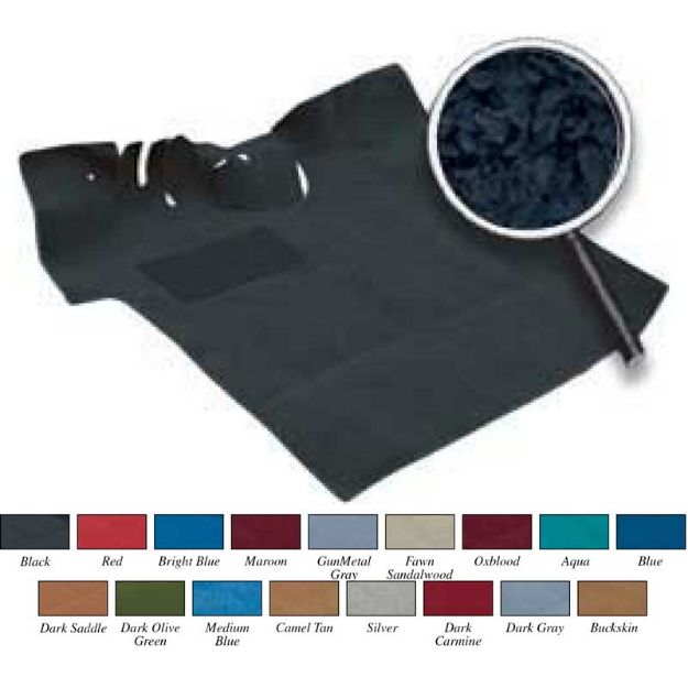 Picture of 1967-72 GM Standard Cab Pickup 2 WD / High Hump / TH400 BlackMolded Loop Carpet Set 