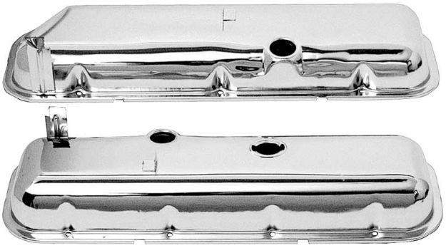 Picture of Chevrolet 396-454Big Block Chrome Valve Covers With Power Brakes &Oil Drippers 