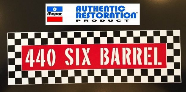 Picture of 1970 1971 Plymouth 440 Six Barrel Air Cleaner Decal