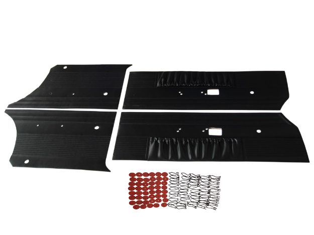Picture of 1969 Mopar Charger R/T Door Panel Front and Rear Set (BLACK)