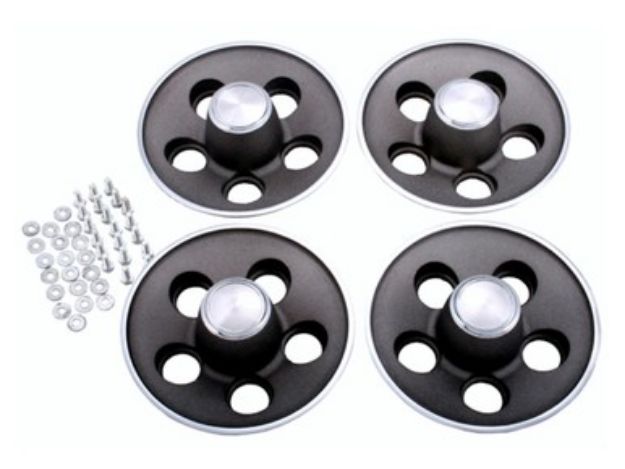 Picture of 1971 B,E-body Dark Argent Silver Rally Wheel Center Caps
