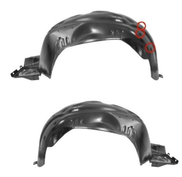 Picture of 1970-1981 Camaro Front Inner Fender Skirts Wheel Wells House w/ 3 Hole Brace SET