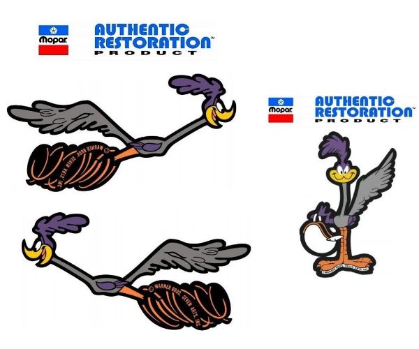 Picture of 1969 1970 Road Runner Driver and Passenger Side Running Birds and Standing Bird Decals