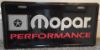 Picture of Mopar Performance License Plate Retro Style Black