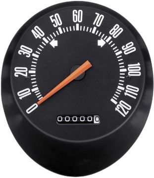 Show details for 1970 Dodge Challenger 120 MPH Speedometer Gauge Picture of 1970 Dodge Challenger 120 MPH Speedometer Gauge