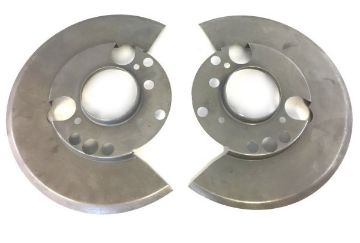 Show details for 1970-1972 Dodge and Plymouth E Body Disk Brake Rotor Dust Shields  Picture of 1970-1972 Dodge and Plymouth E Body Disk Brake Rotor Dust Shields