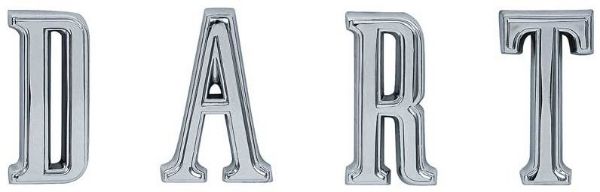 Picture of 1967-1968 "DART" Quarter Emblem Letter Set 