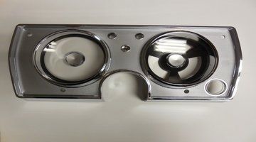 Show details for 1965 Plymouth A-body Barracuda, Valiant Instrument Cluster Dash Bezel Picture of 1965 Plymouth A-body Barracuda, Valiant Instrument Cluster Dash Bezel