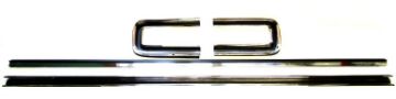 Show details for 1966-1967 Dodge Charger Stainless Steel Taillight Trim Molding Set Picture of 1966-1967 Dodge Charger Stainless Steel Taillight Trim Molding Set