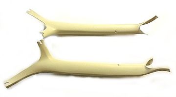 Show details for 1971-1974 Dodge, Plymouth E-Body A-Pillar Moldings Pair White Picture of 1971-1974 Dodge, Plymouth E-Body A-Pillar Moldings Pair White