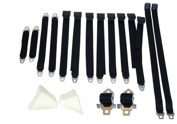 Picture of 2850-70BEN Mopar 1970 E-body Bench Seat Belt Set