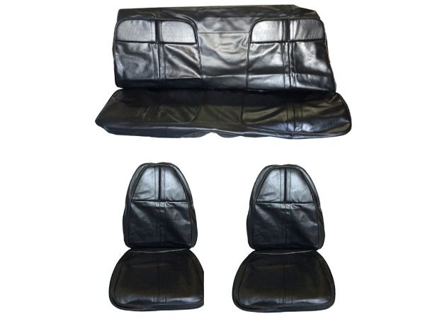 Picture of Mopar 1971 Cuda Barracuda White Front Bucket Rear Bench Seat