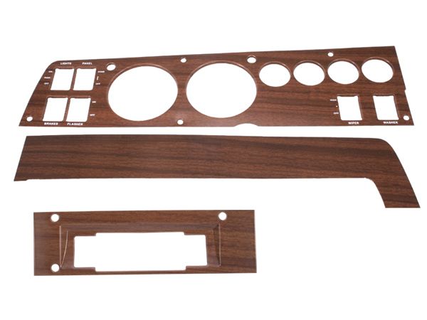 Picture of Mopar 1969 B-body Rallye Woodgrain Dash Bezel Kit 8 Track - AC