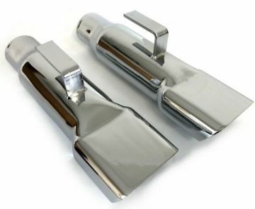 Show details for 1968-70 Mopar Dodge Charger Chrome Exhaust Tips Extensions Picture of 1968-70 Mopar Dodge Charger Chrome Exhaust Tips Extensions