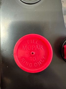 Show details for 1966-74 A/B/E-Body Chrysler Models - Group 27 Battery Topper W/Red Caps Picture of 1966-74 A/B/E-Body Chrysler Models - Group 27 Battery Topper W/Red Caps