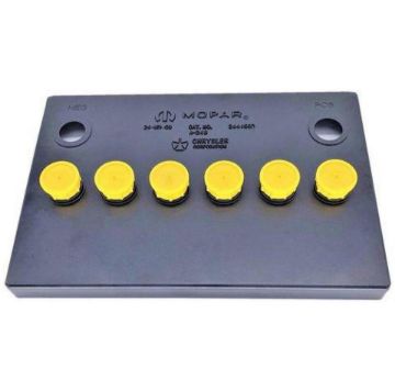 Show details for 1966-74 Dodge Plymouth A, B,& E-Body Mopar Battery Cover Set 6 Yellow Caps  Picture of 1966-74 Dodge Plymouth A, B,& E-Body Mopar Battery Cover Set 6 Yellow Caps