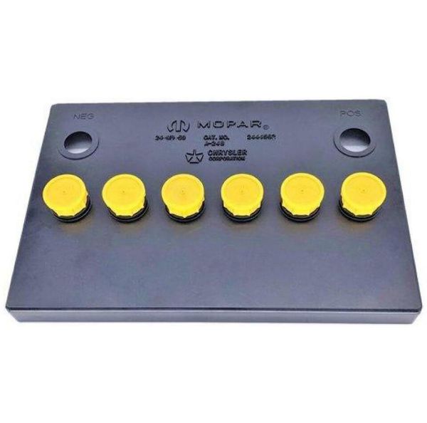 Picture of 1966-74 Dodge Plymouth A, B,& E-Body Mopar Battery Cover Set 6 Yellow Caps 