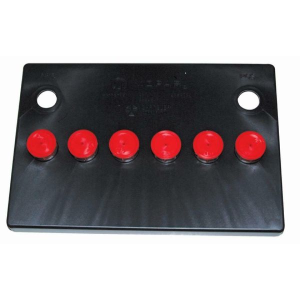 Picture of 1966-74 Dodge Plymouth A, B, & E-Body Mopar Battery Cover Set 6 Red Caps