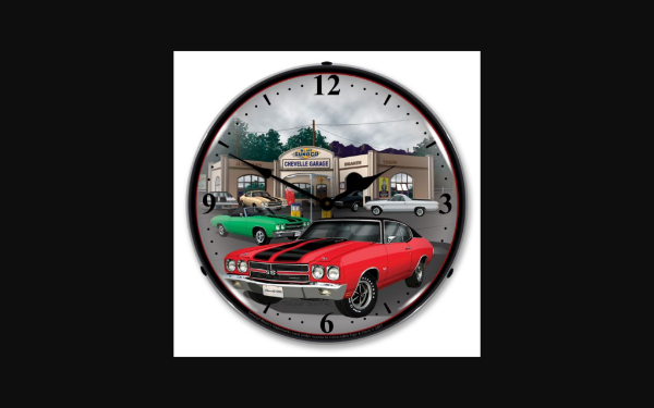 Picture of 1970-1970 Chevrolet Chevelle LED Clock. Sunoco Garage