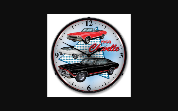Picture of 1968-1968 Chevrolet Chevelle LED Clock. 3 Cars