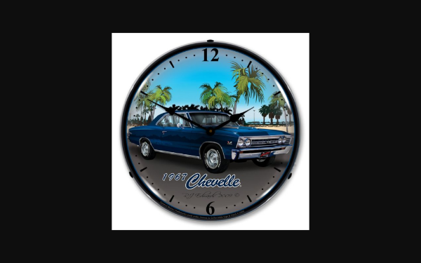 Picture of 1967-1967 Chevrolet Chevelle LED Clock. Beach Blue