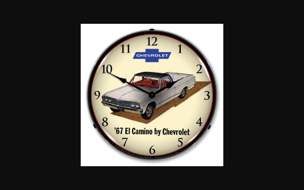 Picture of 1967-1967 Chevrolet El Camino LED Clock. White