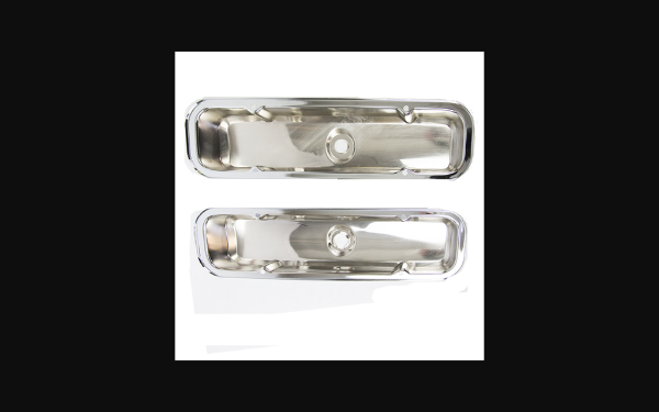 Picture of 1967-1981 Pontiac GTO 400/455 Valve Covers W/O Drippers - Chrome