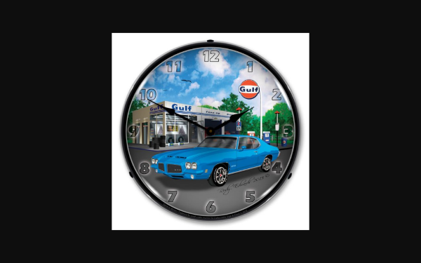 Picture of 1971-1971 Pontiac GTO LED Clock. Gulf Gas Station