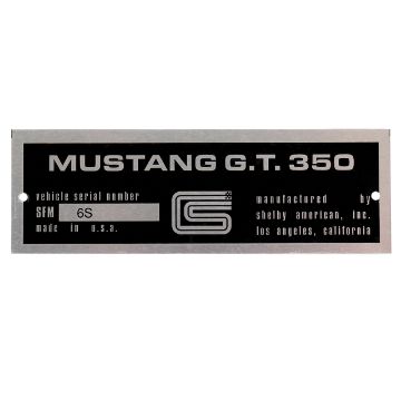 Show details for 1966-1966 Ford Mustang DATA PLATE 66 SHELBY Picture of 1966-1966 Ford Mustang DATA PLATE 66 SHELBY