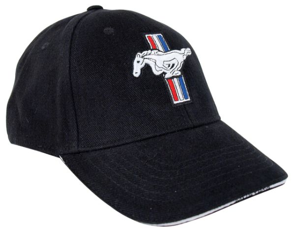 Picture of 1964-2021 Ford Mustang Cap - Mustang Black Cotton Twill W/Pony Logo