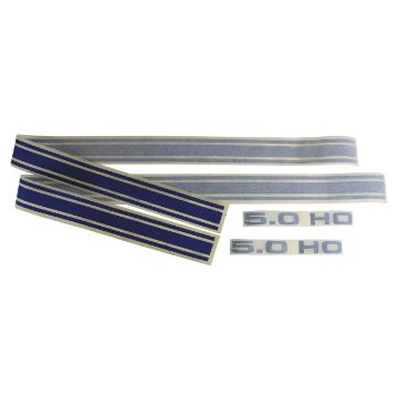 Show details for 1987-1995 Ford Mustang BODY SIDE STRIPE KIT 5.0 H.O. BLU Picture of 1987-1995 Ford Mustang BODY SIDE STRIPE KIT 5.0 H.O. BLU