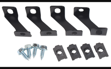 Show details for 1965-1966 Ford Mustang Fan Shroud Brackets - 2 Row - 4 Pieces Picture of 1965-1966 Ford Mustang Fan Shroud Brackets - 2 Row - 4 Pieces