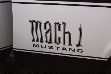 Show details for 1971-1972 Ford Mustang Fender Mach 1 Decal Picture of 1971-1972 Ford Mustang Fender Mach 1 Decal