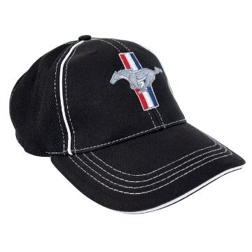 Show details for 1964-2021 Ford Mustang Cap - Mustang Black Flexible Fabric W/Pony Logo LG/XL Picture of 1964-2021 Ford Mustang Cap - Mustang Black Flexible Fabric W/Pony Logo LG/XL