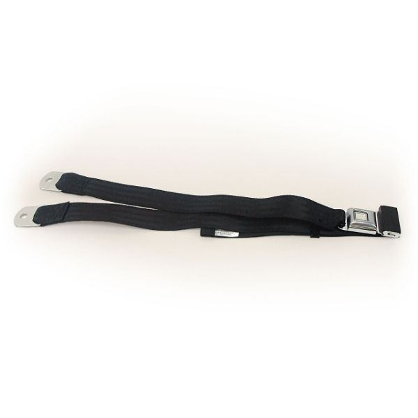 Picture of 1979-1989 Ford Mustang Lap Belt W/O Hardware Non-Retractable - Starburst Push Button Black