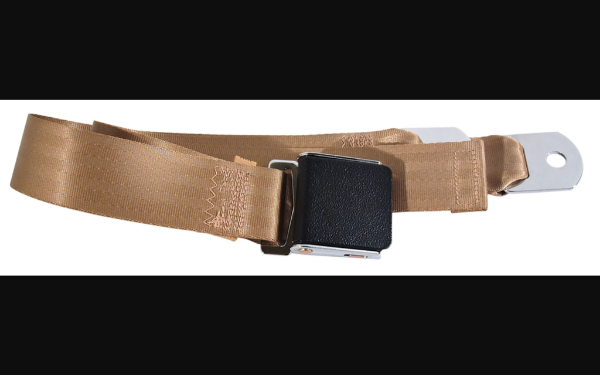 Picture of 1964-1968 Ford Mustang Seat Belt - Krinkle Finish Lift Latch Parchment