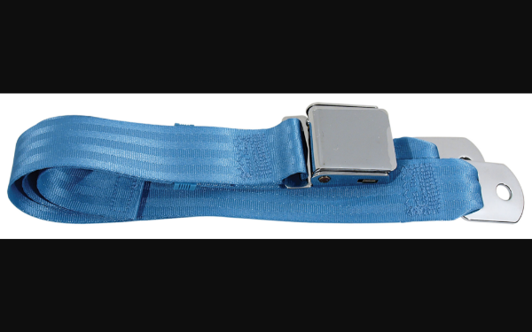Picture of 1964-1968 Ford Mustang Seat Belt - Chrome Lift Latch Lap - Light Blue
