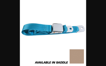Show details for 1964-1968 Ford Mustang Seat Belt - Chrome Lift Latch Lap - Saddle Picture of 1964-1968 Ford Mustang Seat Belt - Chrome Lift Latch Lap - Saddle